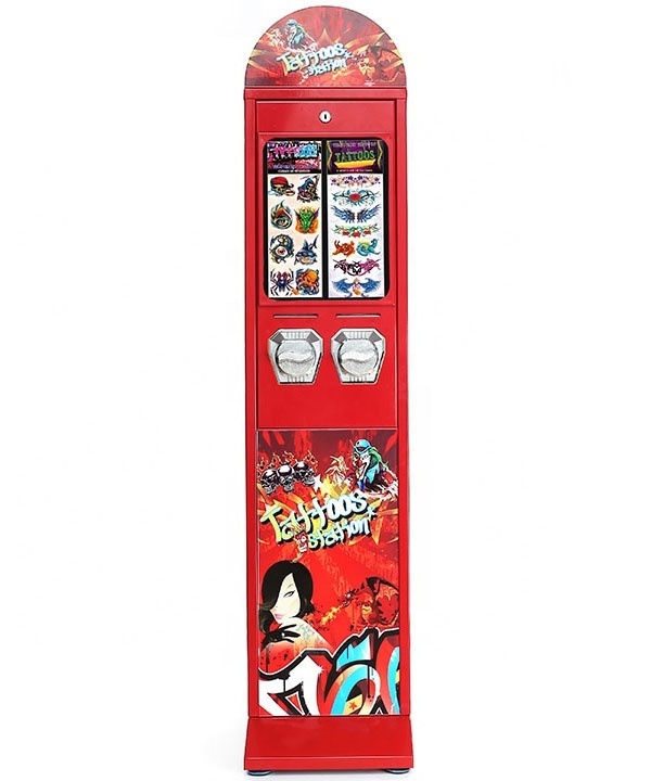 2-Column Tattoos & Stickers Vending Machine (TM250) to vend pokemon cards