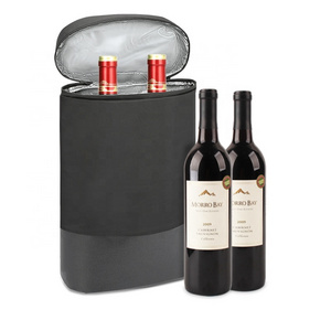 Travel Custom Logo Luxury Portable Picnic Insulated Cooler Wine Christmas Gift Bag Tote Wine Bags for Wine Bottles