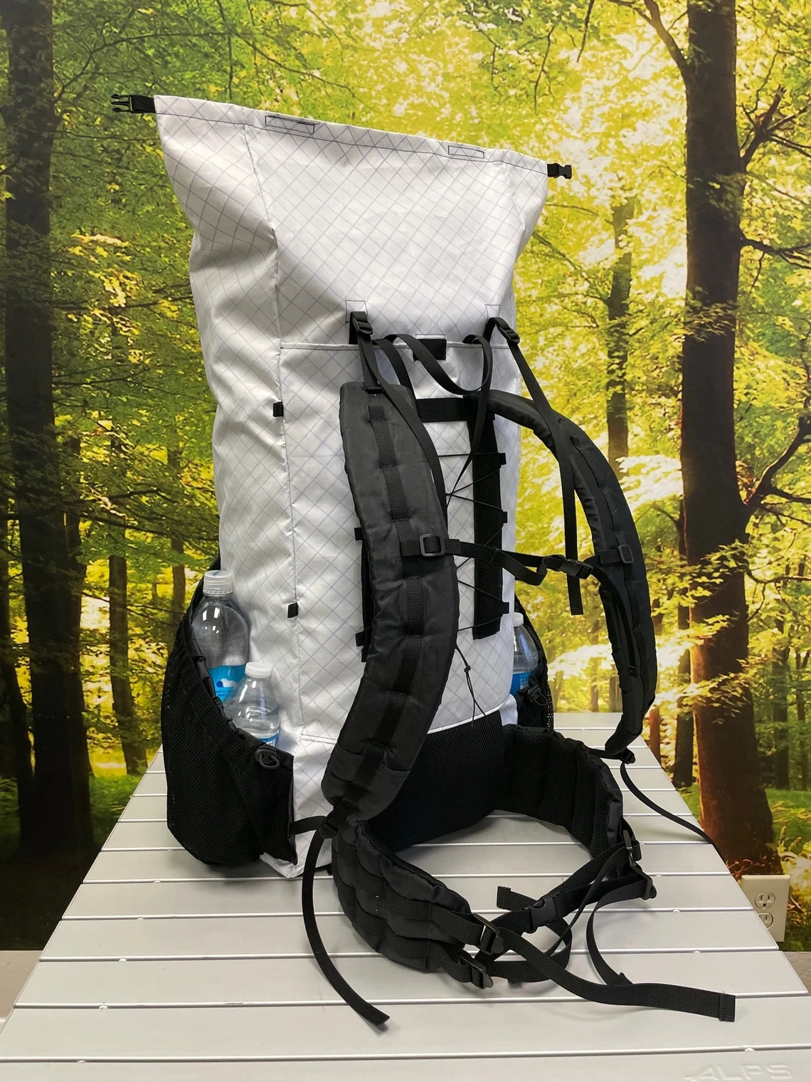 40 Liter Ultralight Frameless Backpack Waterproof Travel Rucksack X-PAC Ultralight Roll Top Outdoor Camping Mountain Backpack