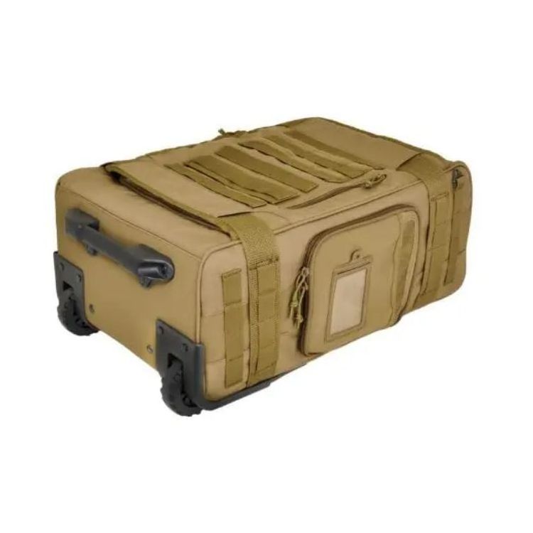 Tactical Duffel Bag Durable Multiple Roller Gear Bag Additional Zippered Pockets Rolling Travel Duffel Bag With Wheel