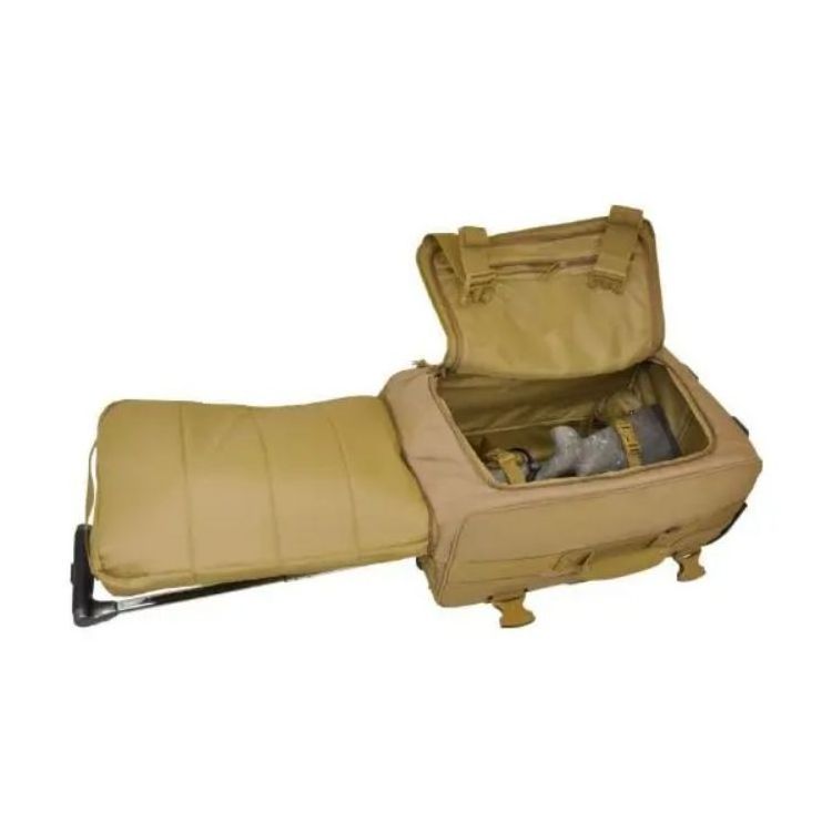 Tactical Duffel Bag Durable Multiple Roller Gear Bag Additional Zippered Pockets Rolling Travel Duffel Bag With Wheel