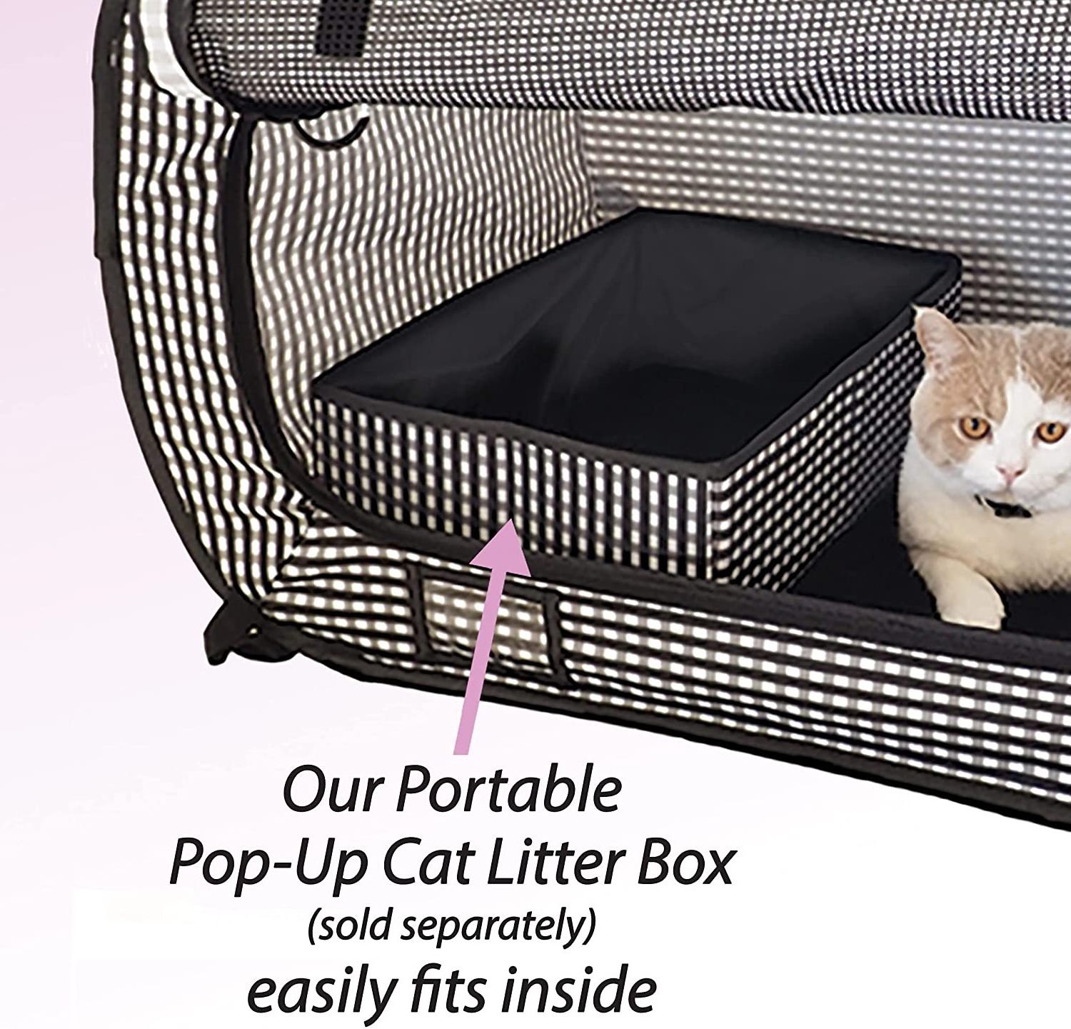 Custom Portable Large Stress Free Kennel/Cage and Litter Box Set Lightweight Cat Travel Litter Carrier Kitties Travel cage