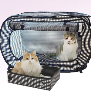 Custom Portable Large Stress Free Kennel/Cage and Litter Box Set Lightweight Cat Travel Litter Carrier Kitties Travel cage