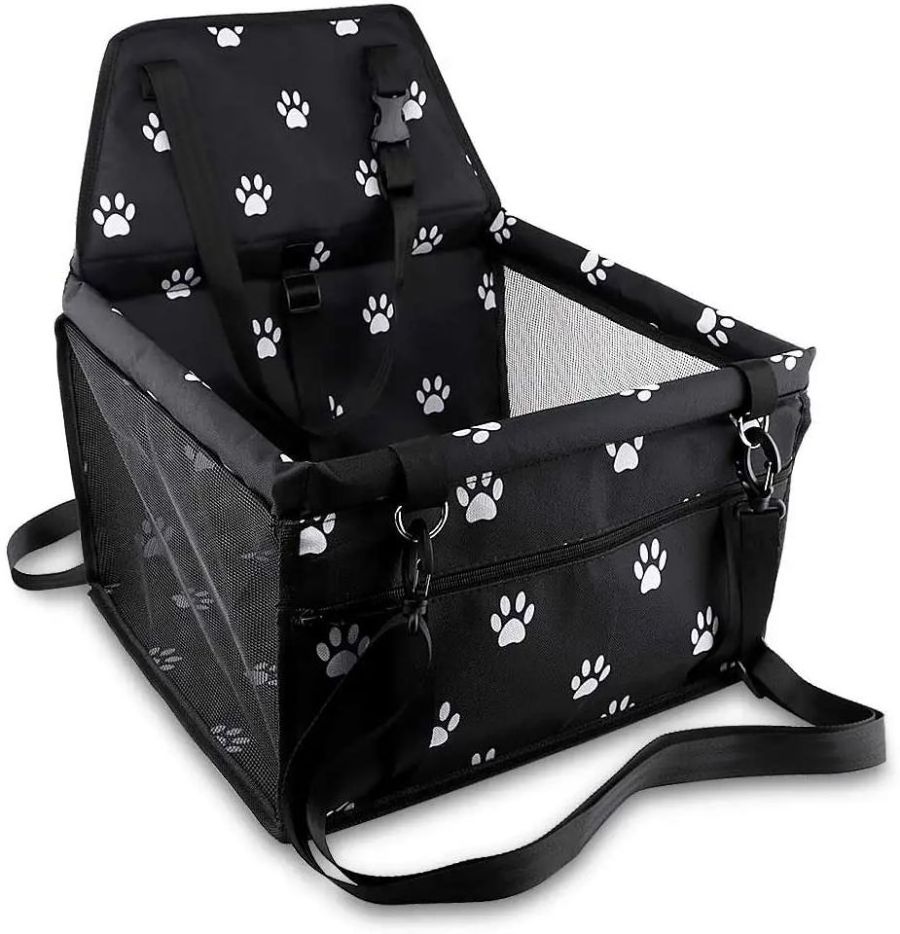 Dog Car Seat Pet Carrier Bag Reinforce Car Booster Seat For Cat Breathable Dog Car Seat Bag With Belt