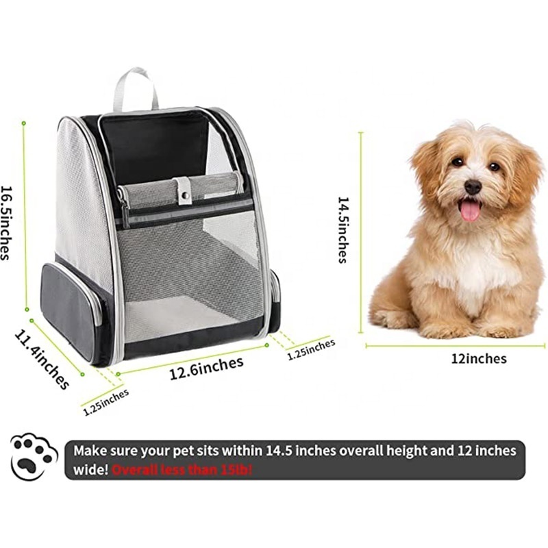 Custom Innovative Traveler Bubble Backpack Black Polyester Pet Carriers For Cats And Dogs