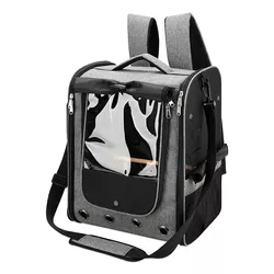 Breathable Luxury Foldable Pet Backpack Bird Parrot Backpack Travel Bird Cage Portable Pet Bird Carrier Backpack