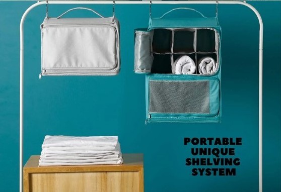 Custom Hanging Organizer Bag Durable Nylon Hanging Mesh Luggage Bag Family Suitcase Closet Organizer