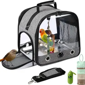 OEM Breathable Travel Cage bird travel backpack Portable Small Bird Carrier Bag