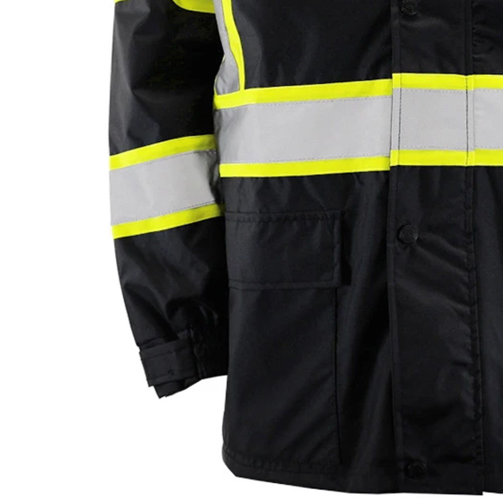 Hi vis Softshell Waterproof Reflective Safety Clothing Workwear Jacket Working OEM Logo Black Welding Fire Resistant Clothes