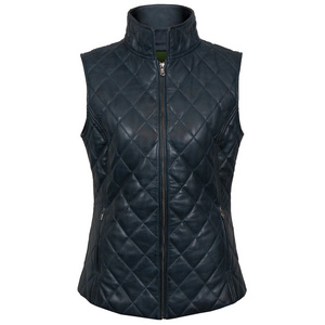 New Fashionable Design women leather vest Shearling Sheepskin Leather vest With Customized Size Men 100% Genuine Leather vest