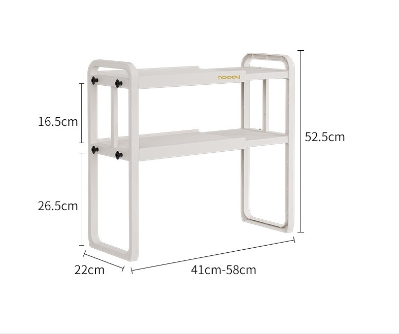 Under Sink 2 Tier Expandable Shelf Organizer for kitchen cabinet storage