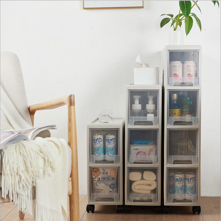 Narrow Slim Rolling Storage Cart and Organizer