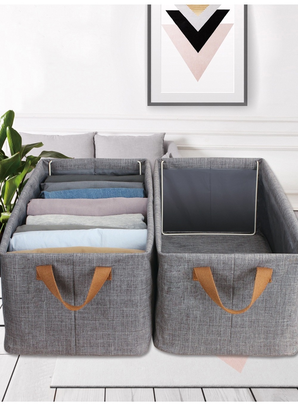 New Clothing Organizer 600D Oxford Cloth Storage Box Wardrobe Drawer Organizer Clothes Pants Jeans Storage Box