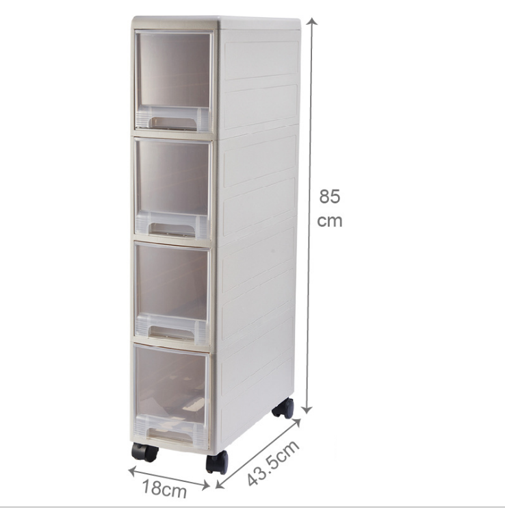 Narrow Slim Rolling Storage Cart and Organizer