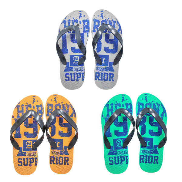 High quality light weight double layer eva sole mix color printed men flipflops men sandals and slippers