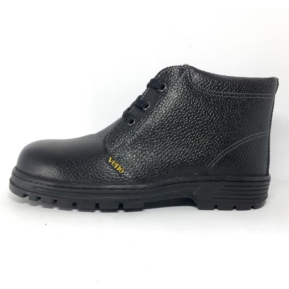 2019 black leather Laced Safety Boot anti static industrial work safety shoe manufacturer SP123