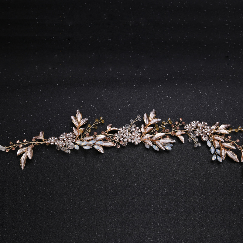 HS6100 fashion golden leaves wedding hair accessories handmade hair accessories wedding bridal jewelry