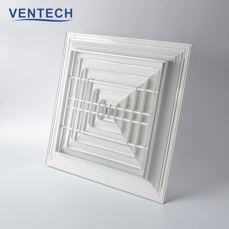 Ventech Hvac Exhaust Air Conditioning Aluminum 4ways Square Ceiling Air Diffusers