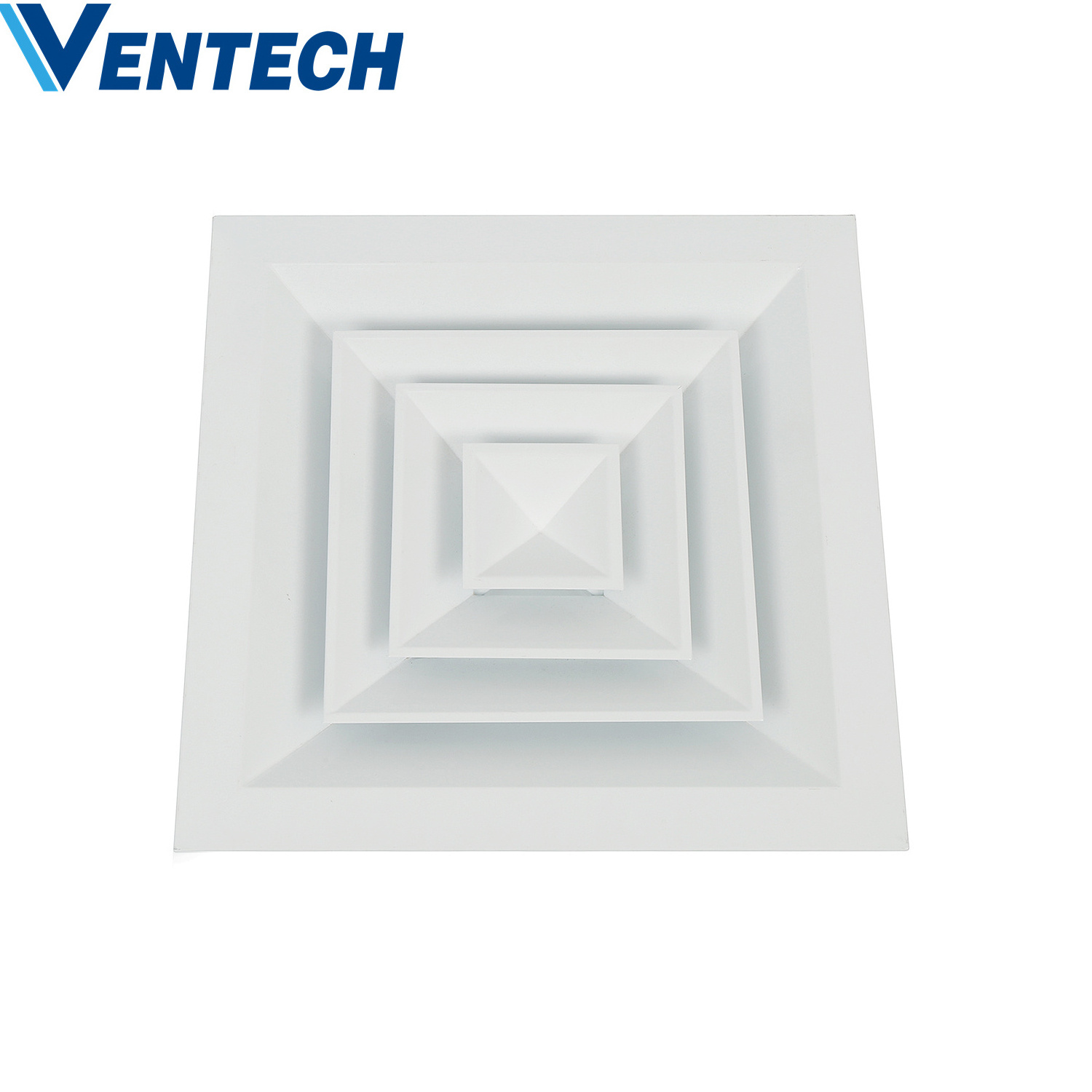 Ventech High Quality Customized Size Aluminum 4 Way Square Air Diffuser Square Ceiling Diffusers for office building