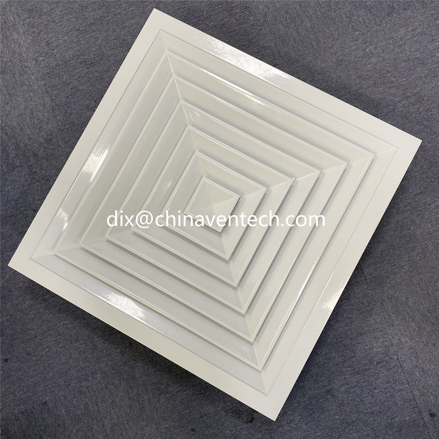 Central Air Conditioning Ceiling Air Louver Aluminum 4 Way Directional Supply Air Diffuser