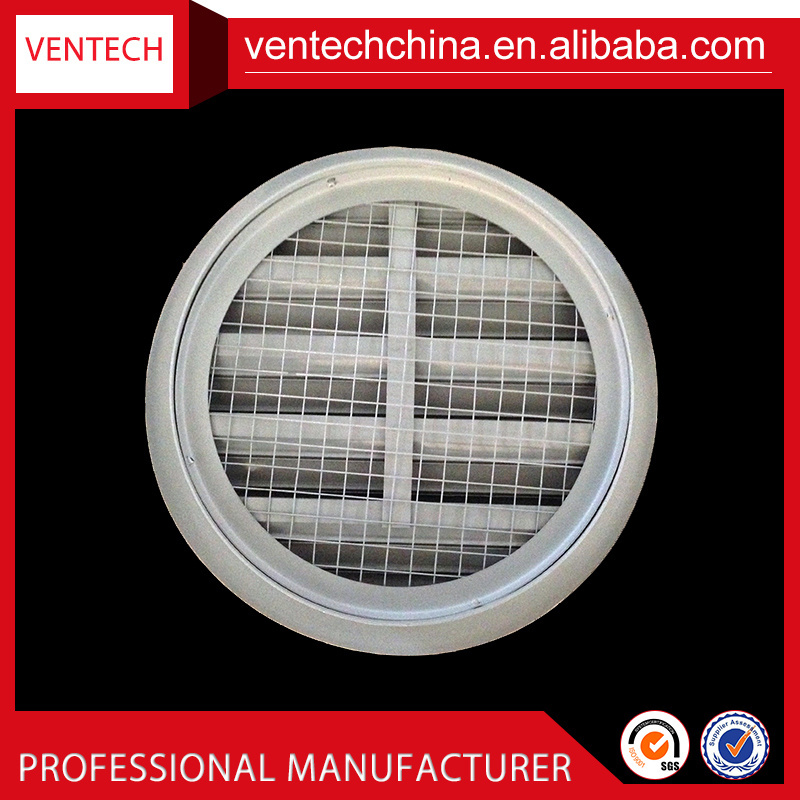 Air conditioning air vents ceiling diffuser aluminium round weather louver