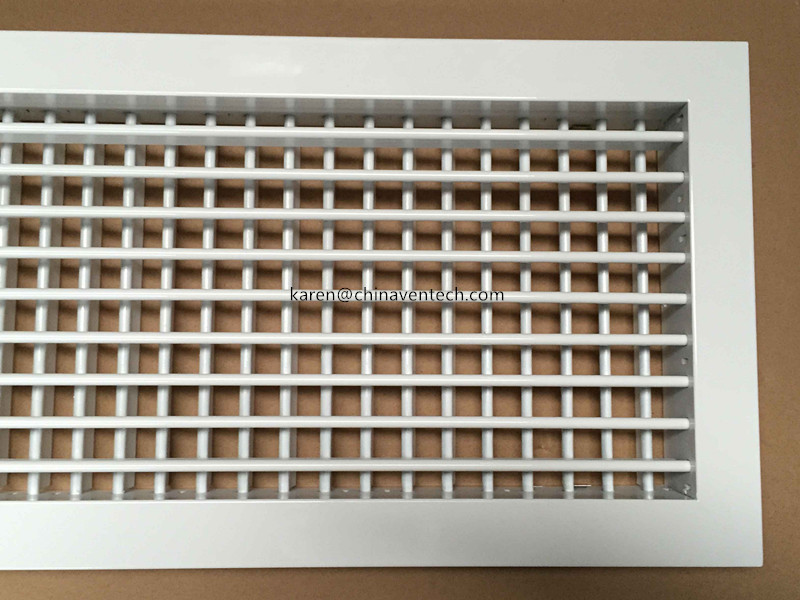 Hvac system ventilation grille aluminium vent cover double deflection grille