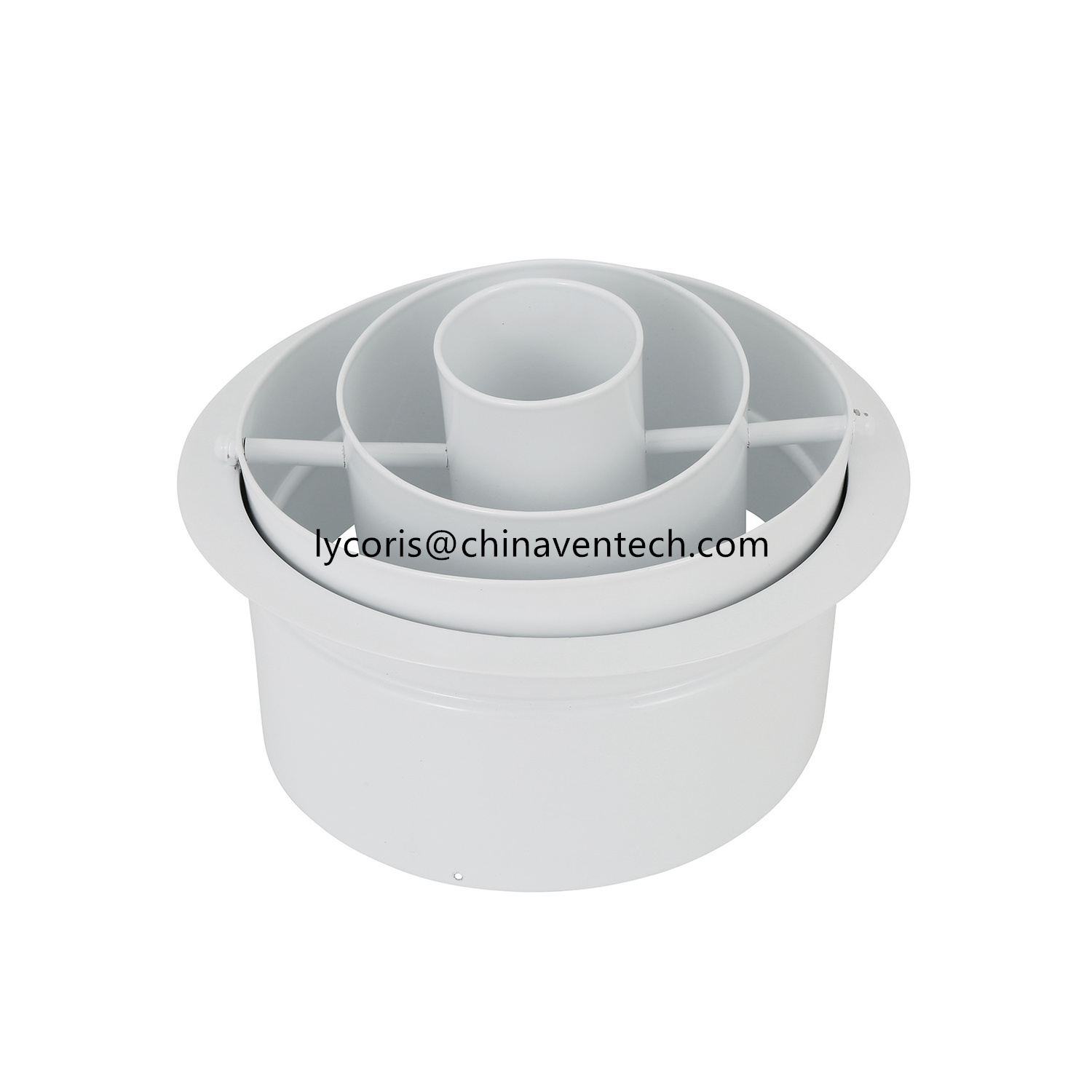 Ventech supply air ceiling diffuser adjustable core round aluminum air diffuser hvac jet ring air diffuser