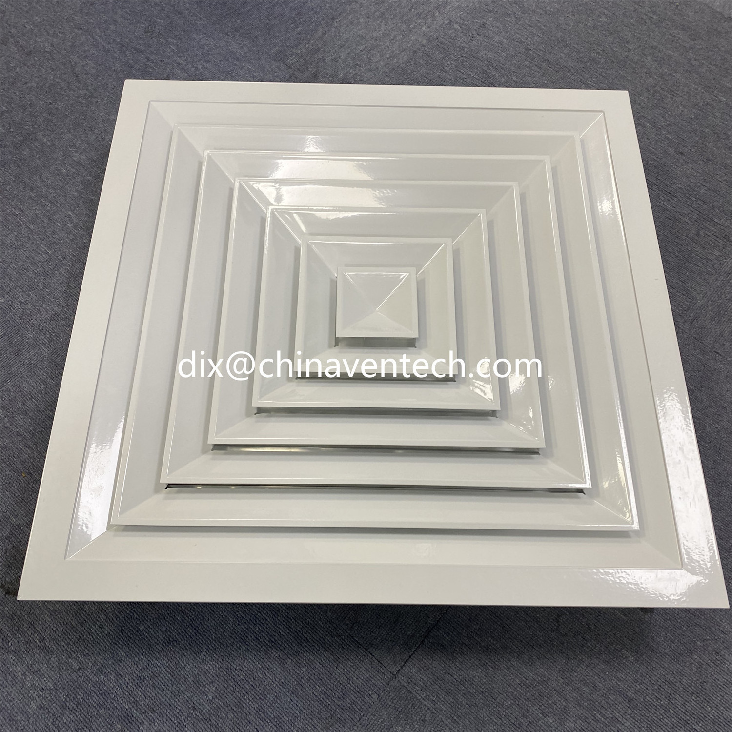 Central Air Conditioning Ceiling Air Louver Aluminum 4 Way Directional Supply Air Diffuser