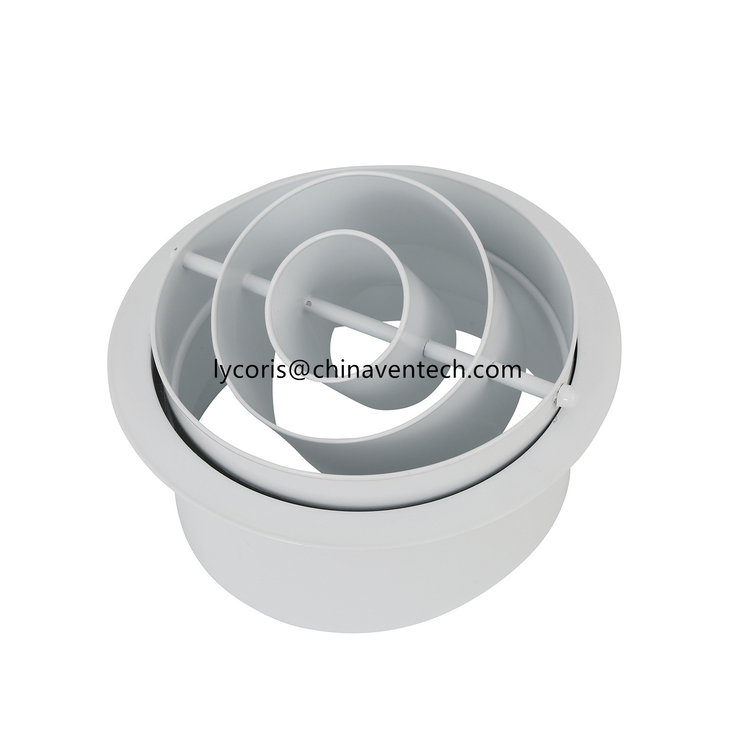 Ventech supply air ceiling diffuser adjustable core round aluminum air diffuser hvac jet ring air diffuser