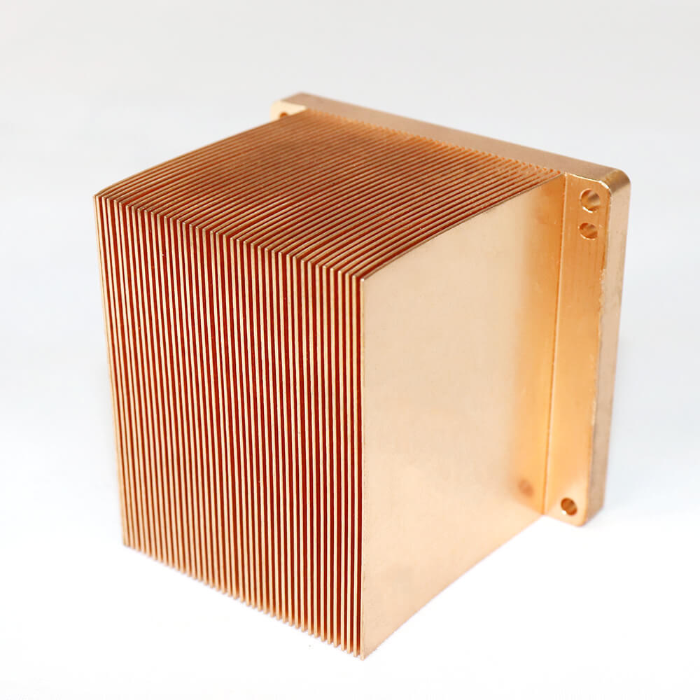 Pure Copper Skiving Fin Heatsink Copper Stamping LED Heat Sink Gold Cases Square 6000 Series Aluminum Profiles Rohs SGS ISO 9001