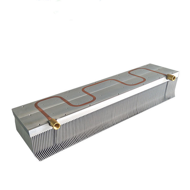 High power Copper Tube Liquid Cold Plate With Skiving Fins Heatsinks