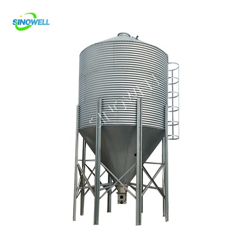 China Supplier 10-100 Ton Small Grain Silo Steel Grain Feed Bin grain storage storage feed silos fully automatic pregnancy line