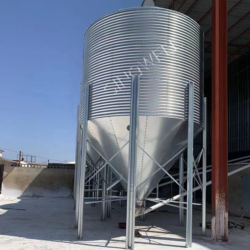 Storage Grain Galvanize Corn Seed Feed Grain Silos Bins For Rice Mill storage silo for poultry feed plant pig feeds storage