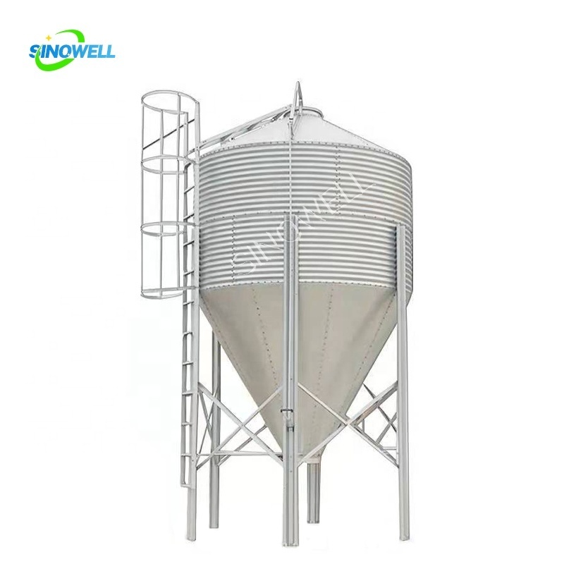 China Supplier 10-100 Ton Small Grain Silo Steel Grain Feed Bin grain storage storage feed silos fully automatic pregnancy line