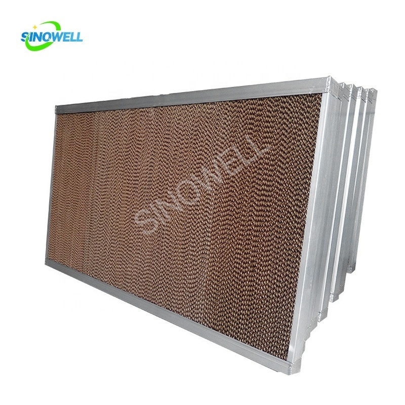 green house cool cell pad used 7090 plastic evaporative cooling pad machine for poultry farm honeycomb filter air cooling pad