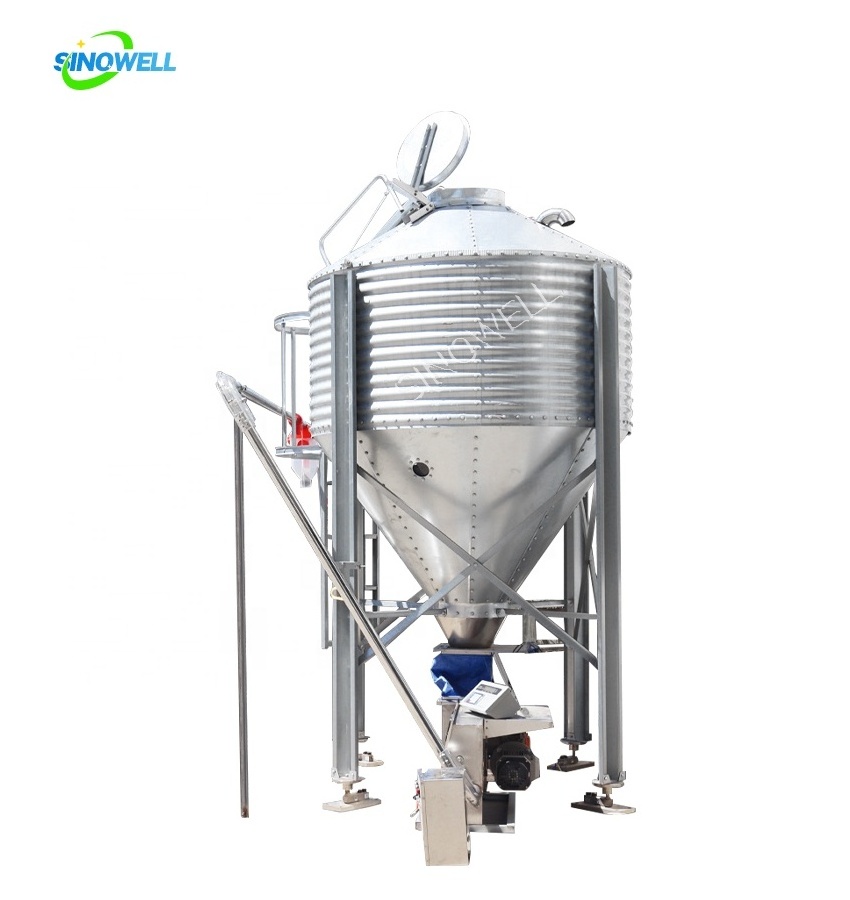 China Supplier 10-100 Ton Small Grain Silo Steel Grain Feed Bin grain storage storage feed silos fully automatic pregnancy line