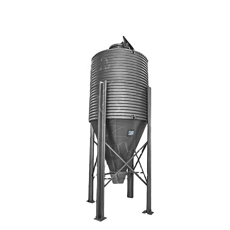 SINOWELL 2750-2 model 275g double sided galvanized sheet chicken feed silo for sale used hopper bottom grain bins for sale