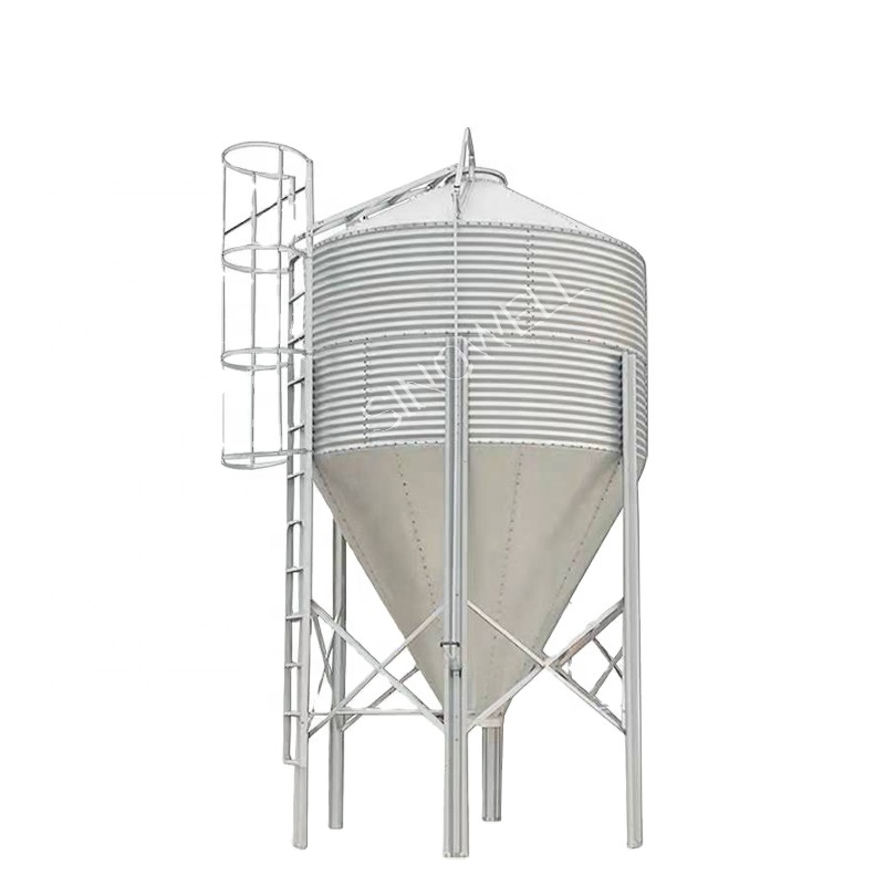 Poultry Feed Storage Silo/silo For Grain Storage/used Feed Bulk Bins small grain silos 28 ton capacity pig house feeding silo