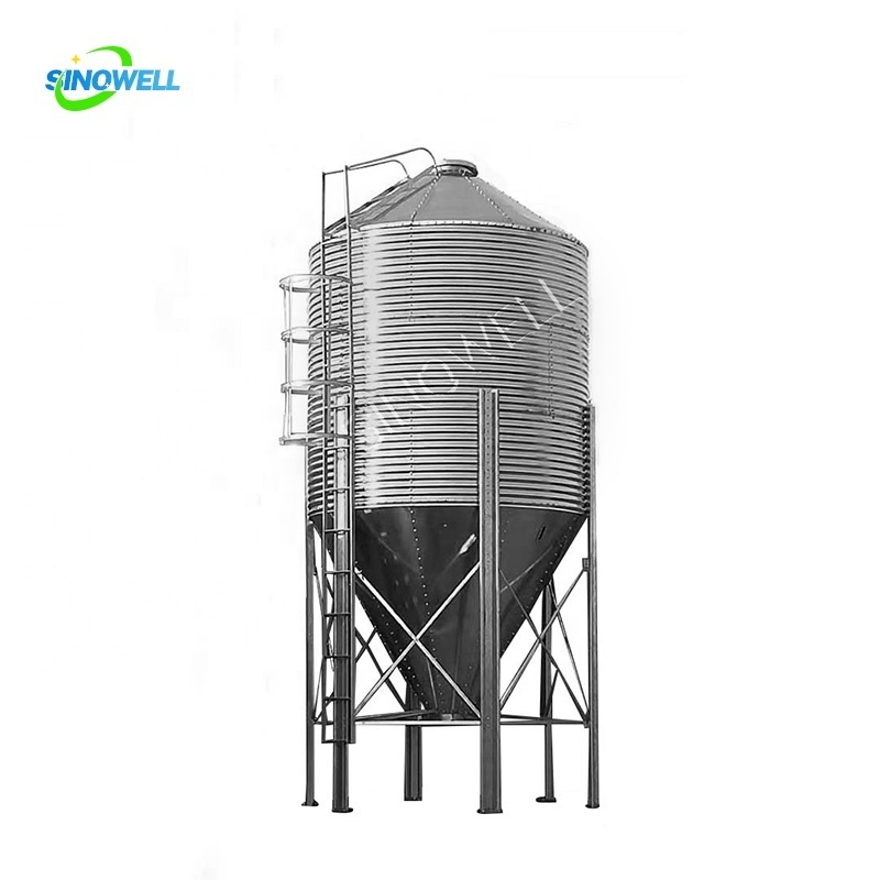 Poultry Feed Storage Silo/silo For Grain Storage/used Feed Bulk Bins small grain silos 28 ton capacity pig house feeding silo