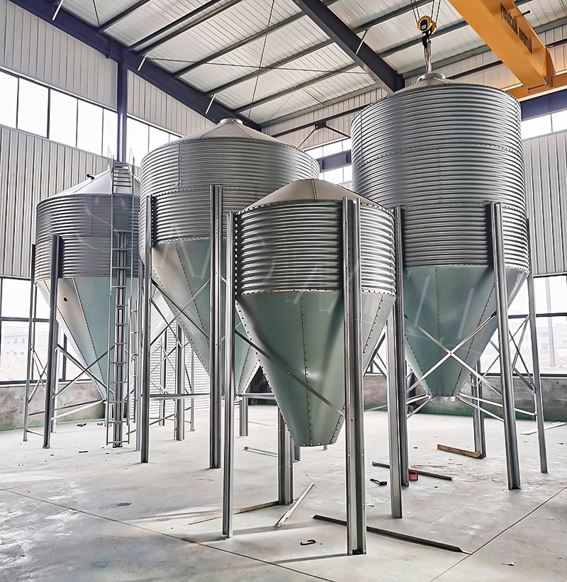 Storage Grain Galvanize Corn Seed Feed Grain Silos Bins For Rice Mill storage silo for poultry feed plant pig feeds storage