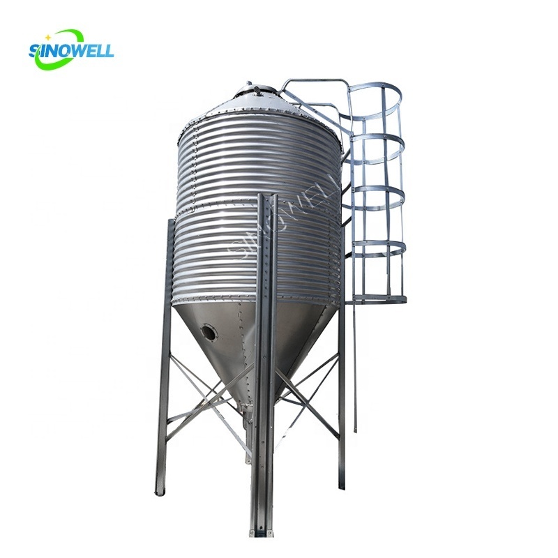 China Supplier 10-100 Ton Small Grain Silo Steel Grain Feed Bin grain storage storage feed silos fully automatic pregnancy line