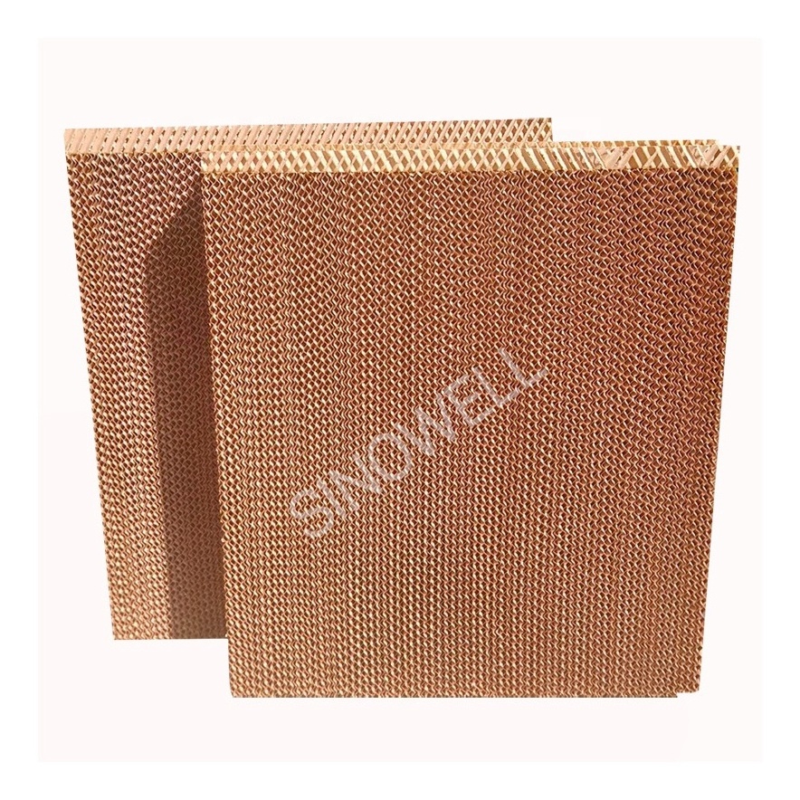 green house cool cell pad used 7090 plastic evaporative cooling pad machine for poultry farm honeycomb filter air cooling pad