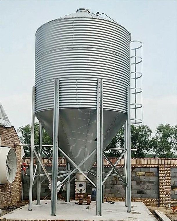 Storage Grain Galvanize Corn Seed Feed Grain Silos Bins For Rice Mill storage silo for poultry feed plant pig feeds storage