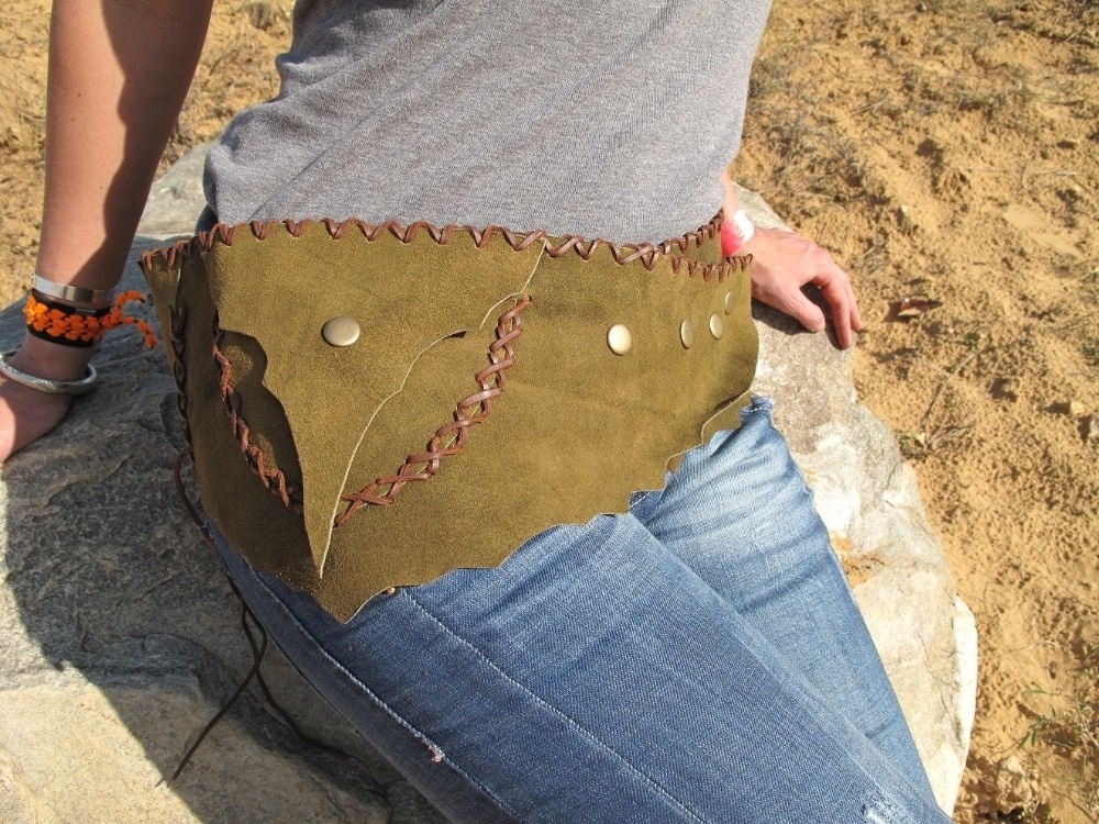 leather waist hip pockets belts bags