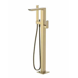 Tub filler freestanding bathtub faucet matte black waterfall high flow brass bath shower faucets