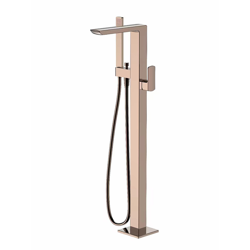 Top Selling Floor Mounted Luxury Brass Single Lever Bath Mixer Tap Freestanding Bathtub Faucet Free Standing Bath Tub Faucet