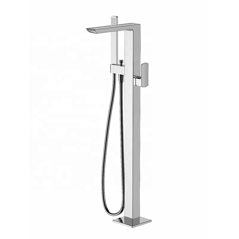 Top Selling Floor Mounted Luxury Brass Single Lever Bath Mixer Tap Freestanding Bathtub Faucet Free Standing Bath Tub Faucet