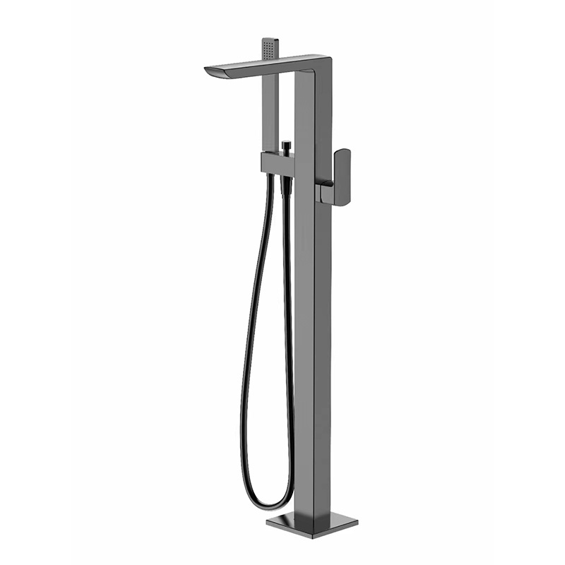 Tub filler freestanding bathtub faucet matte black waterfall high flow brass bath shower faucets