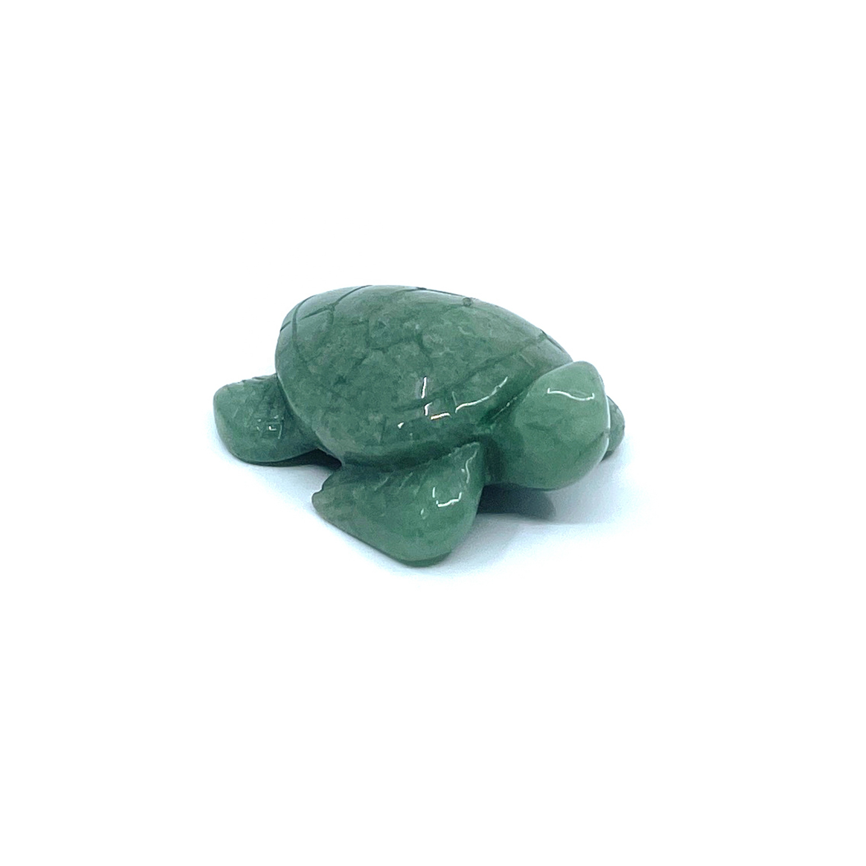 Natural Gemstone Green Aventurine Hand Carved Sea Turtle Figurine