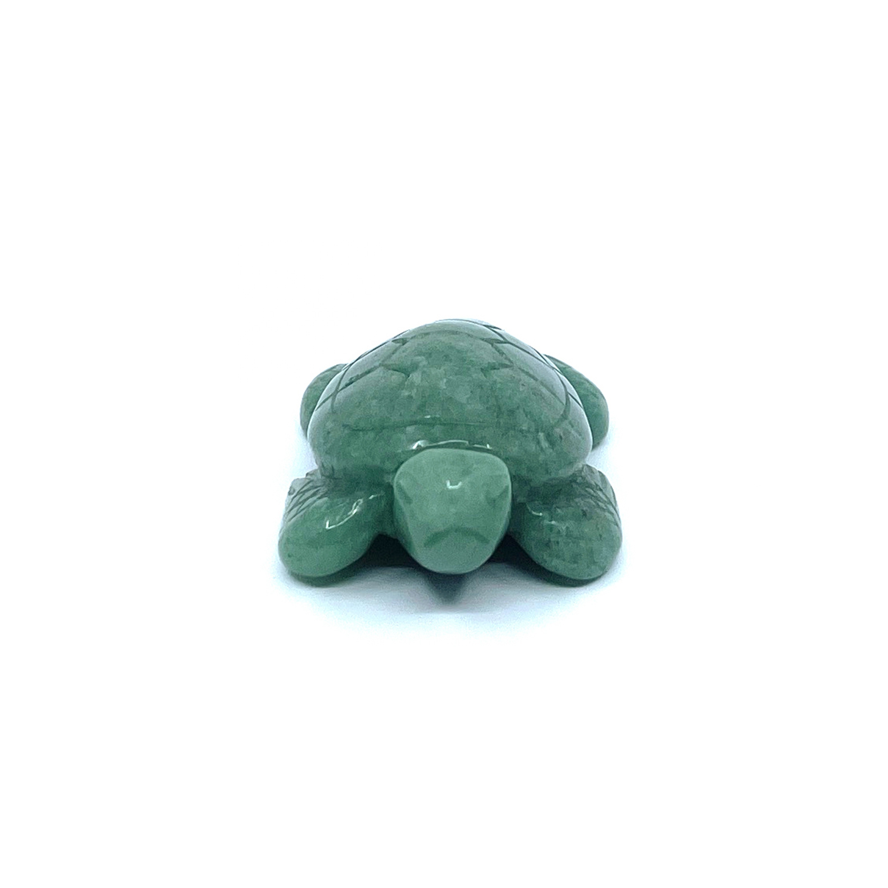 Natural Gemstone Green Aventurine Hand Carved Sea Turtle Figurine